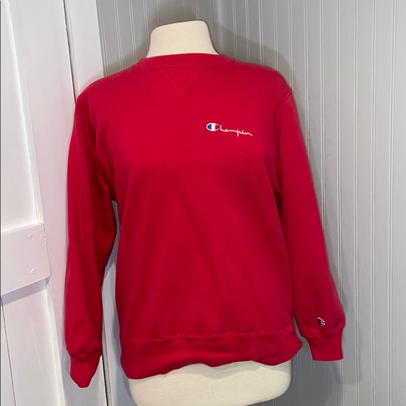 Champion Tops - Vintage Champion Red Crewneck Sweatshirt